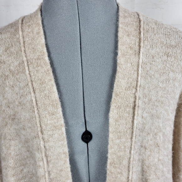 ATM Anthony Thomas Melillo Wool Blend Oversized Slouchy Cardigan Oatmeal Large - Picture 5 of 16